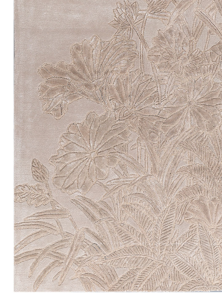 aurelia ivory wool and viscose hand tufted Rug - Corner