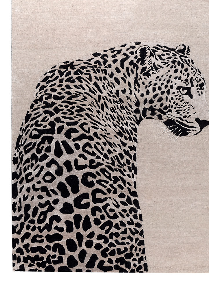 wild wanderlust ivory wool and viscose hand tufted Rug - Corner