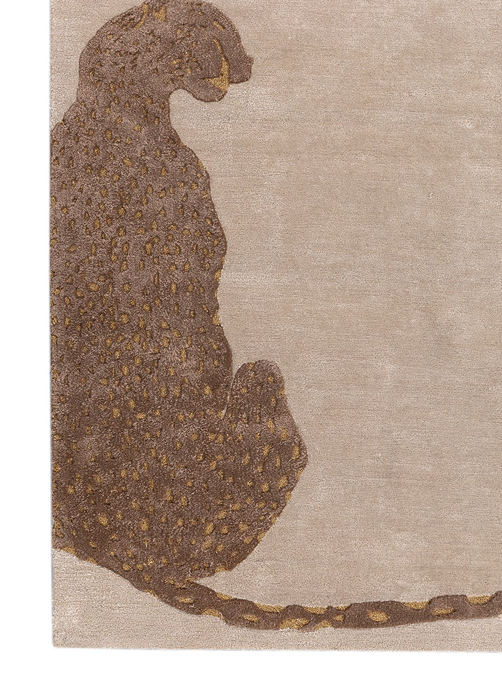wild wanderlust ivory wool and viscose hand tufted Rug - Corner