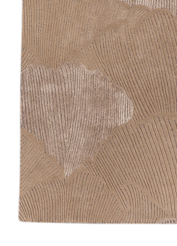 aurelia beige and brown wool and viscose hand tufted Rug - Corner