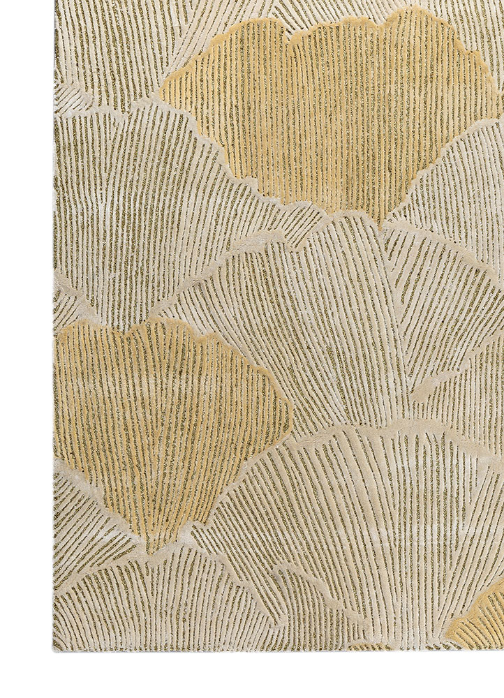 aurelia ivory wool and viscose hand tufted Rug - Corner