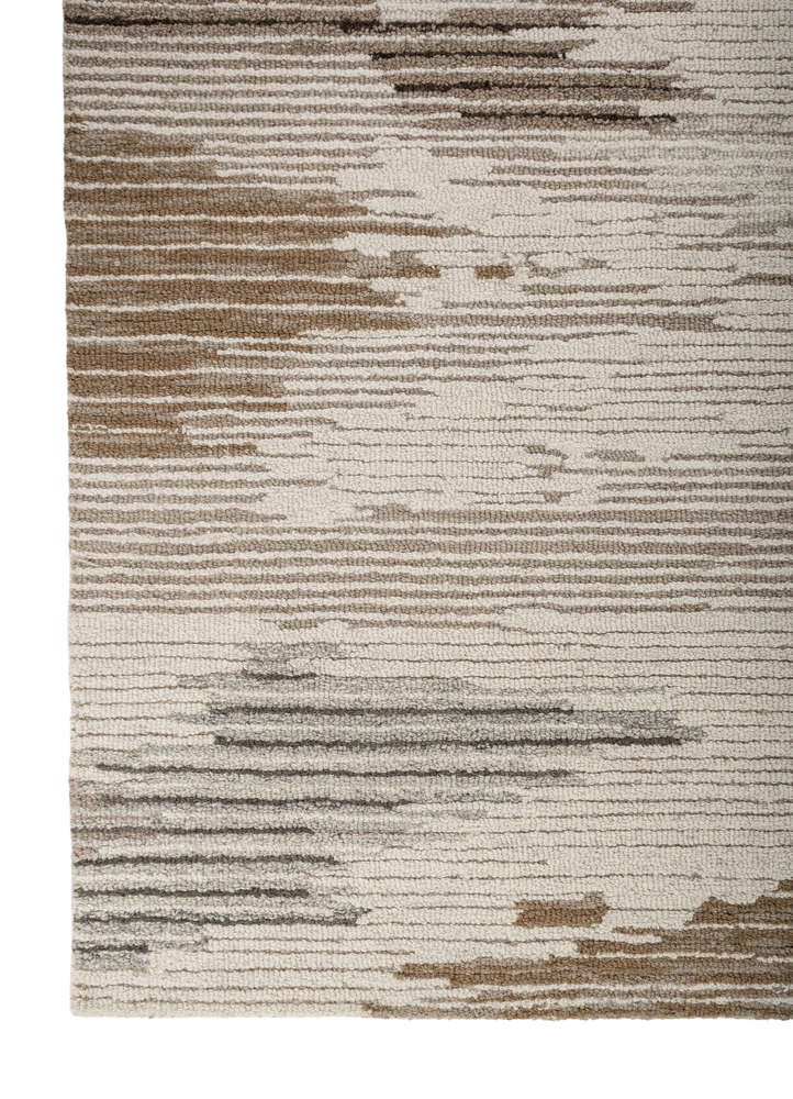 pathways ivory wool hand tufted Rug - Corner