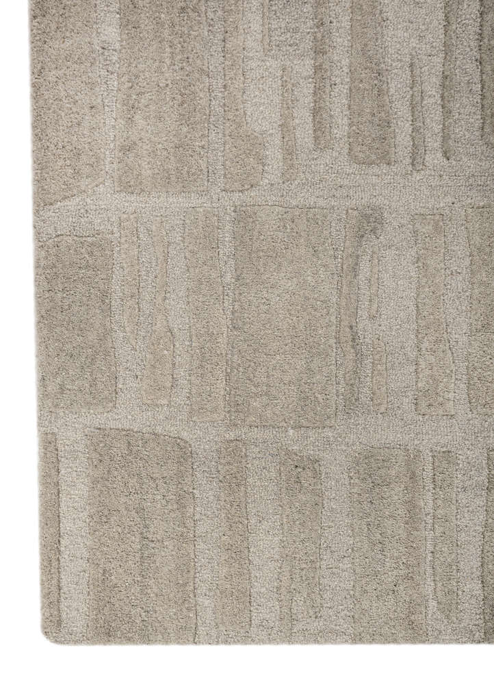 pathways ivory wool hand tufted Rug - Corner