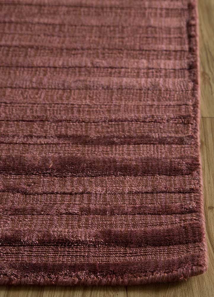 basis beige and brown viscose hand loom Rug - Corner