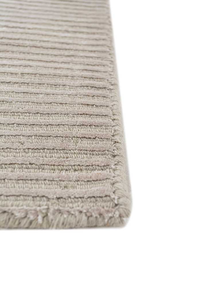 saga grey and black modal hand loom Rug - Corner
