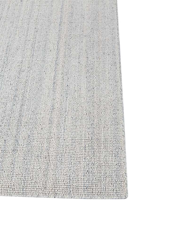 saga grey and black wool hand loom Rug - Corner