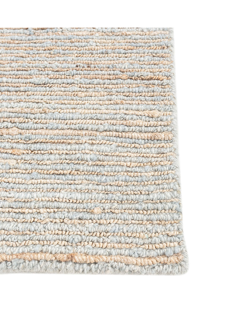 manifest blue afghan wool hand knotted Rug - Corner
