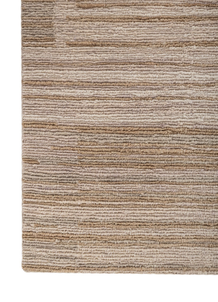 manifest ivory wool hand knotted Rug - Corner