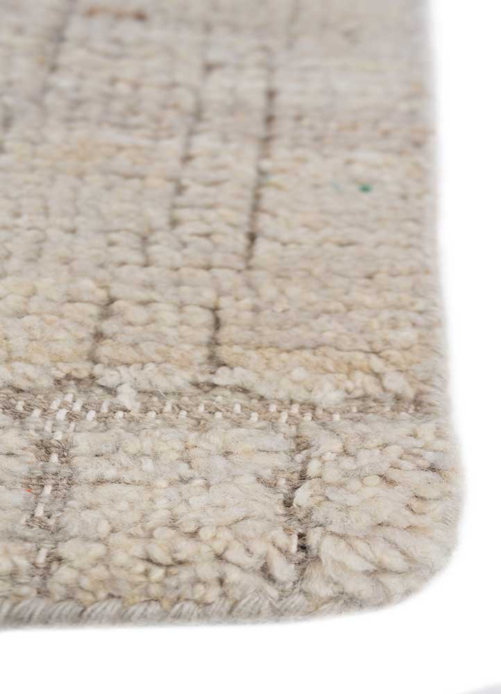 manifest ivory afghan wool hand knotted Rug - Corner