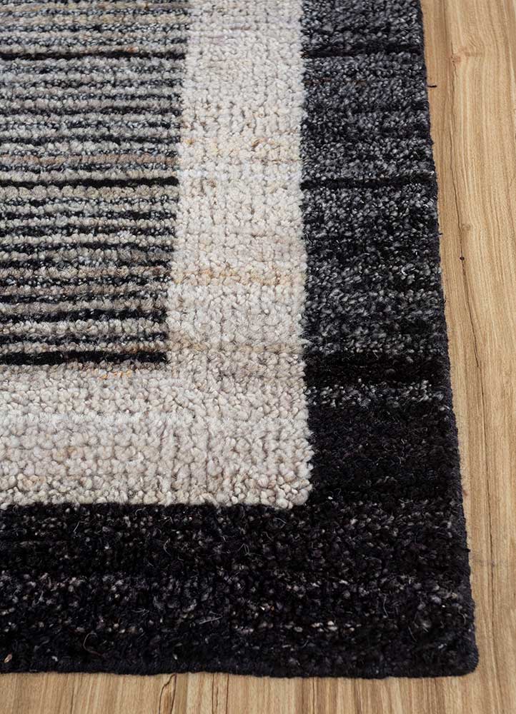 manifest ivory afghan wool hand knotted Rug - Corner