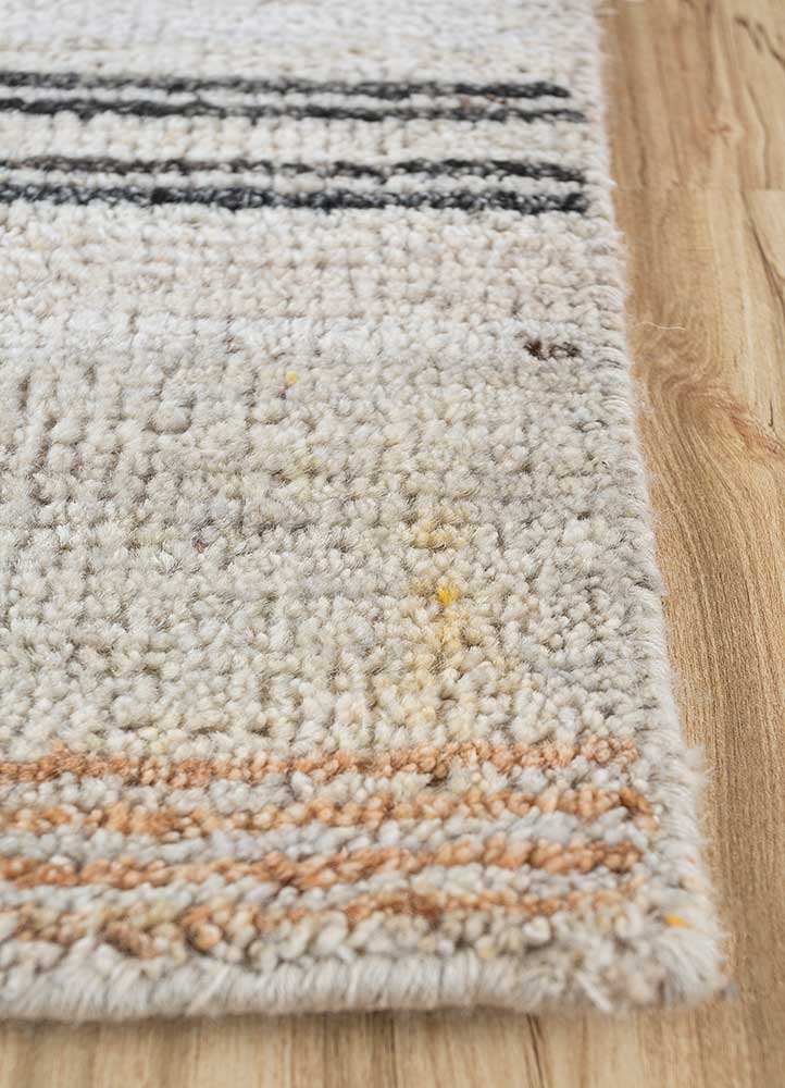 manifest ivory afghan wool hand knotted Rug - Corner