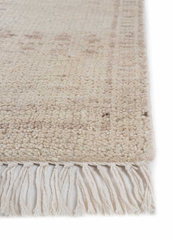 manifest ivory afghan wool hand knotted Rug - Corner