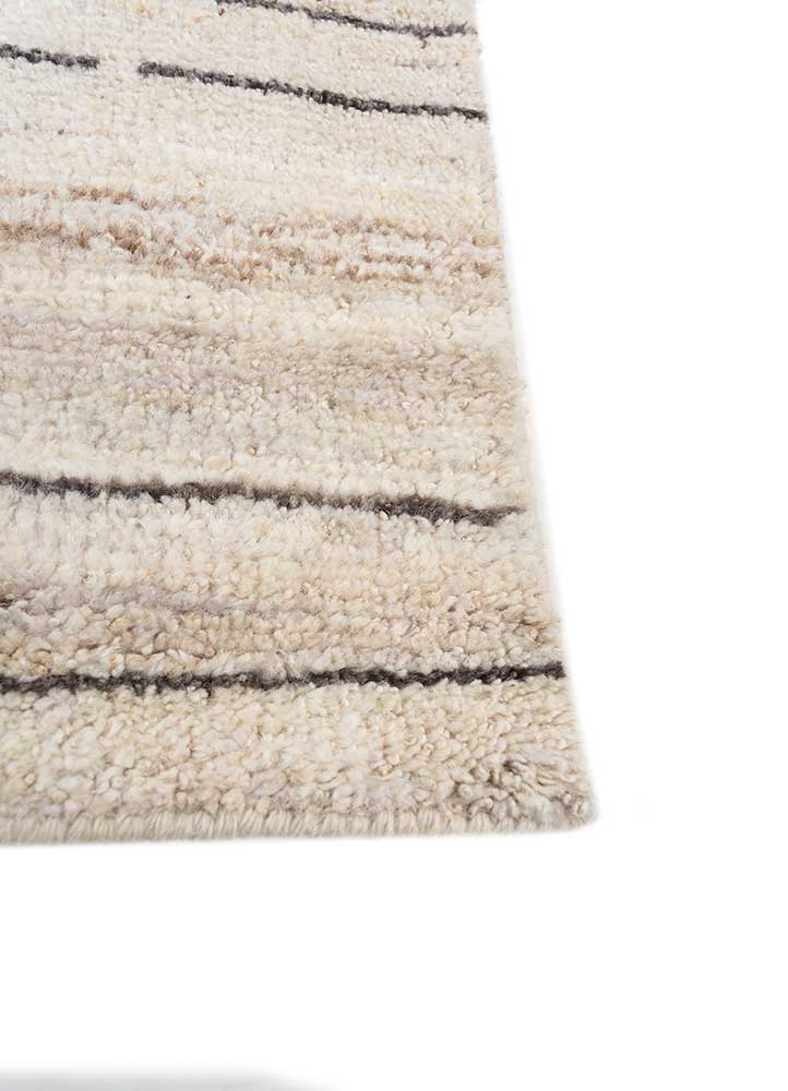 manifest ivory afghan wool hand knotted Rug - Corner