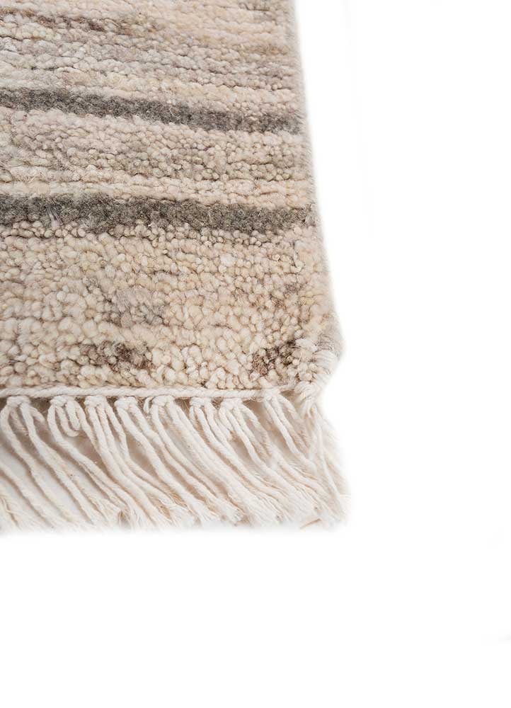 manifest ivory afghan wool hand knotted Rug - Corner