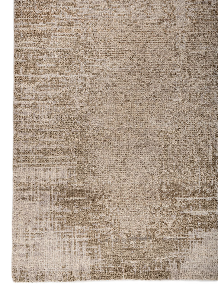 manifest ivory wool hand knotted Rug - Corner