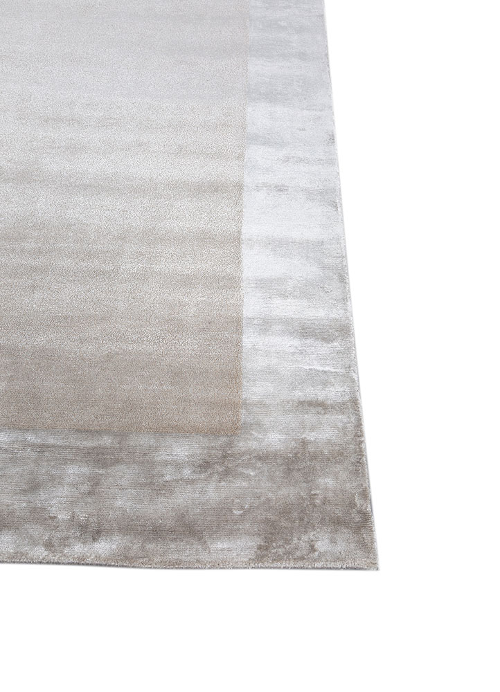 azalea grey and black wool and viscose hand knotted Rug - Corner