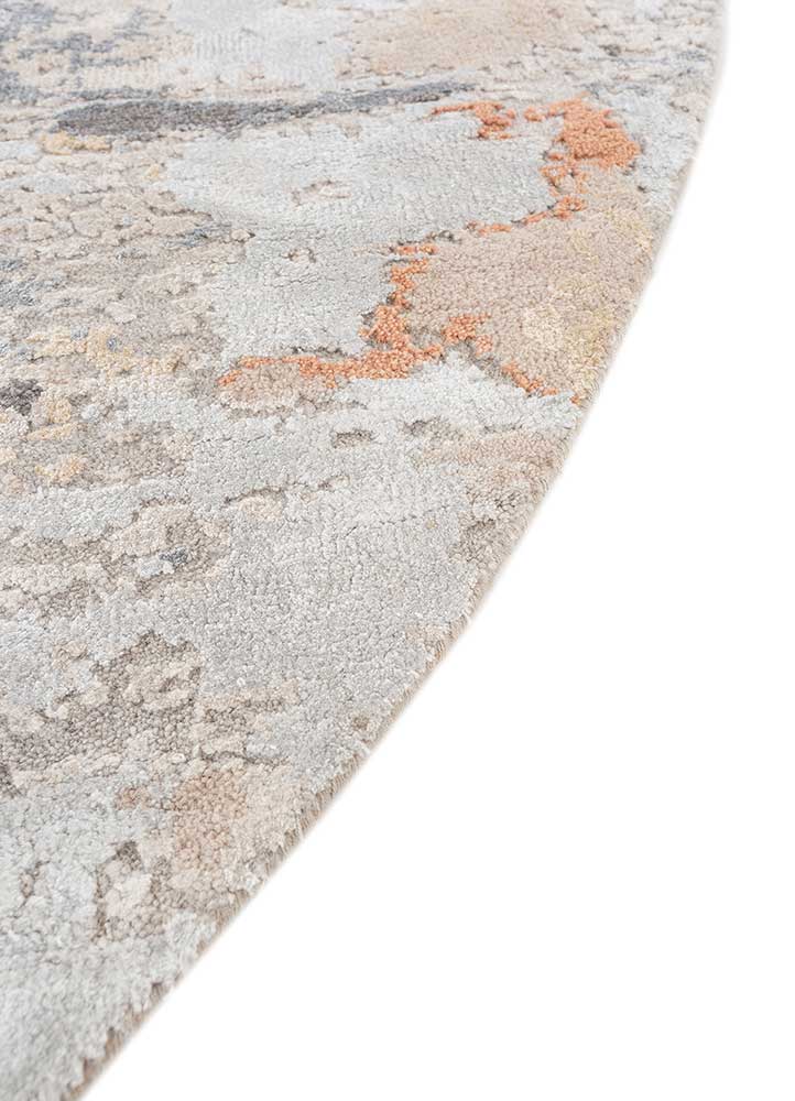uvenuti blue wool and bamboo silk hand knotted Rug - Corner