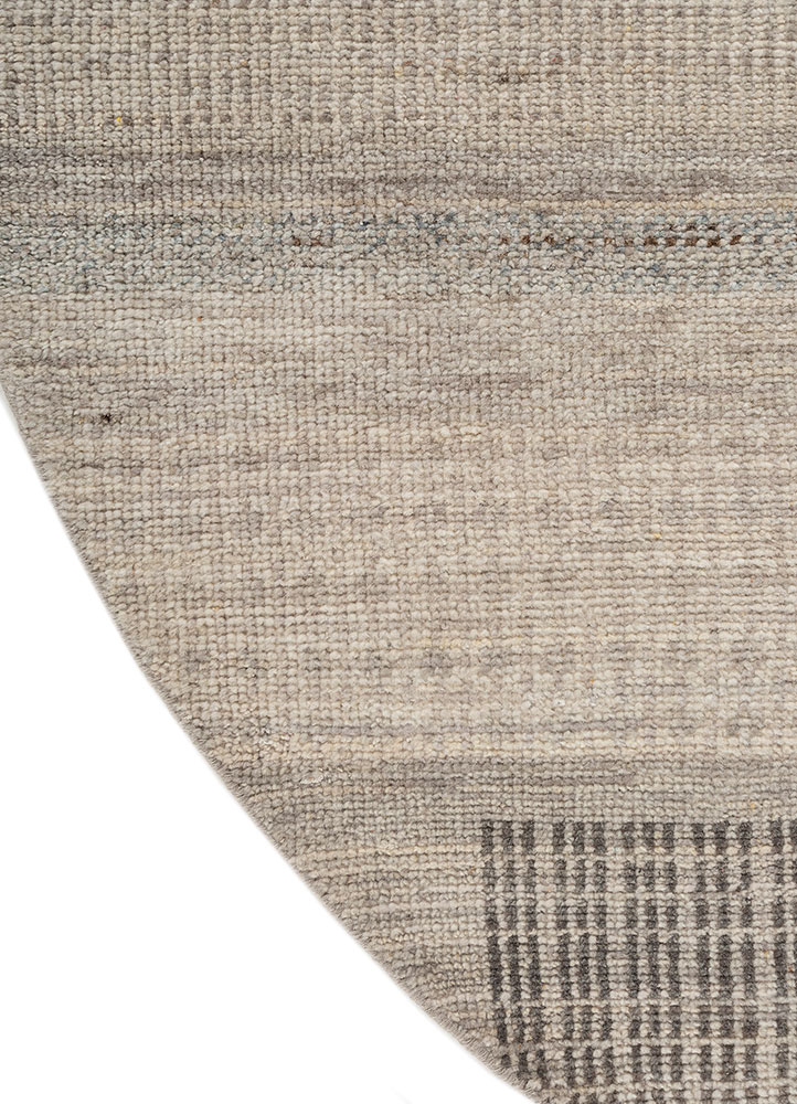 blythe blue wool hand knotted Rug - Corner