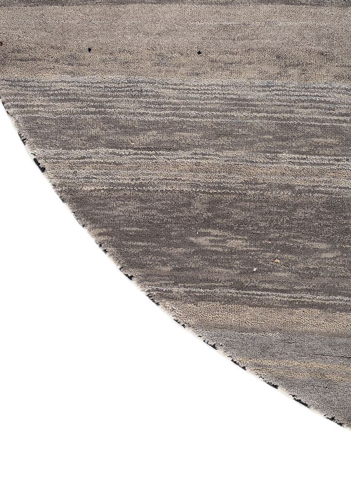 freedom manchaha grey and black wool and silk hand knotted Rug - Corner