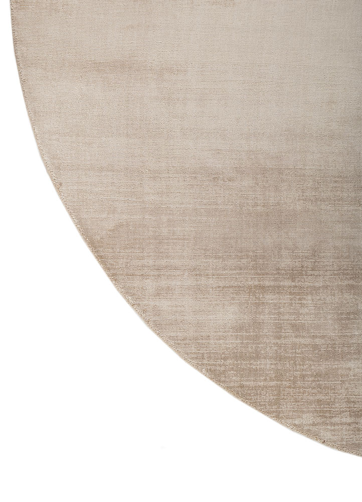 saga beige and brown viscose hand loom Rug - Corner