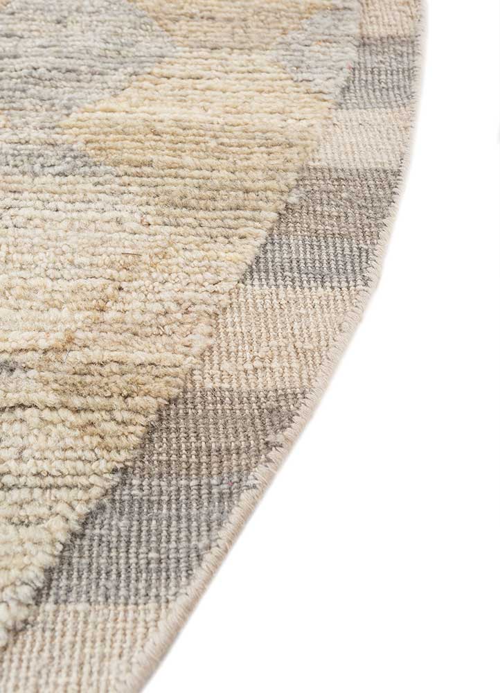 manifest blue afghan wool hand knotted Rug - Corner