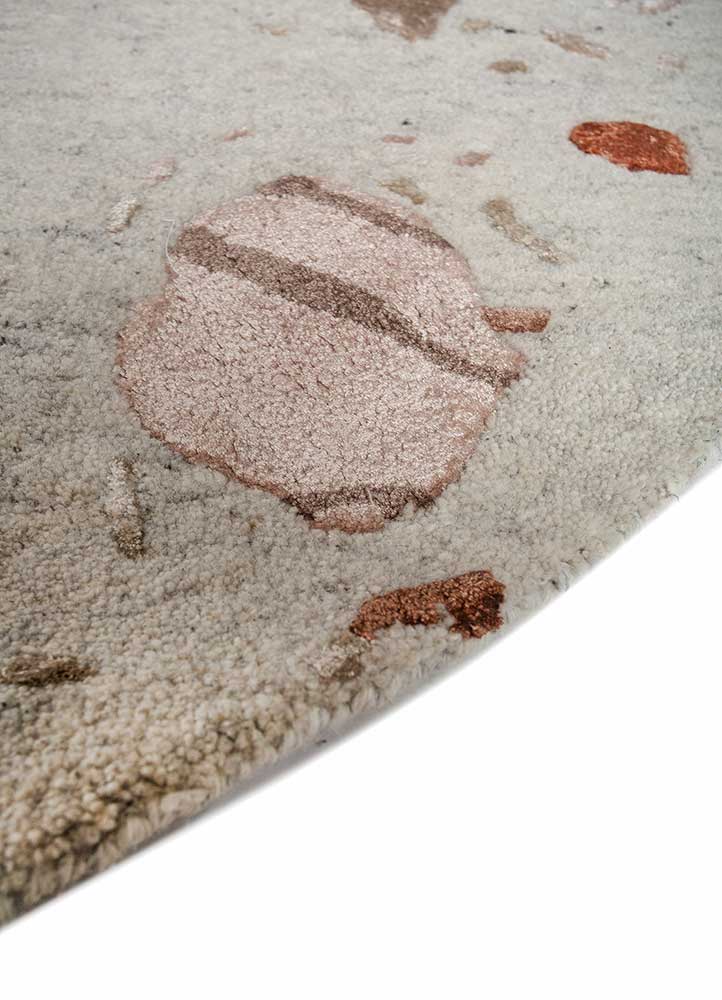 confetti ivory wool and viscose hand tufted Rug - Corner
