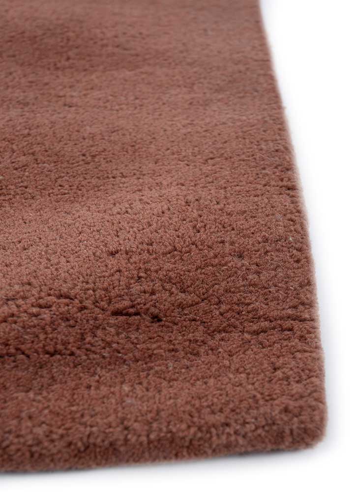 cera beige and brown wool hand tufted Rug - Corner