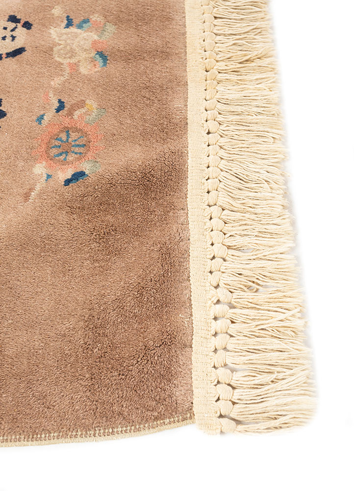aalam blue wool hand knotted Rug - Corner