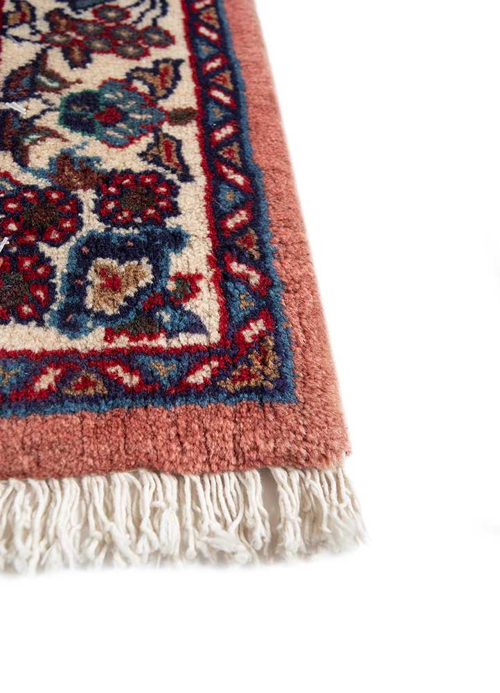 aalam blue wool hand knotted Rug - Corner