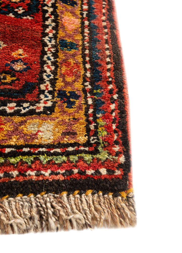 aalam blue wool hand knotted Rug - Corner
