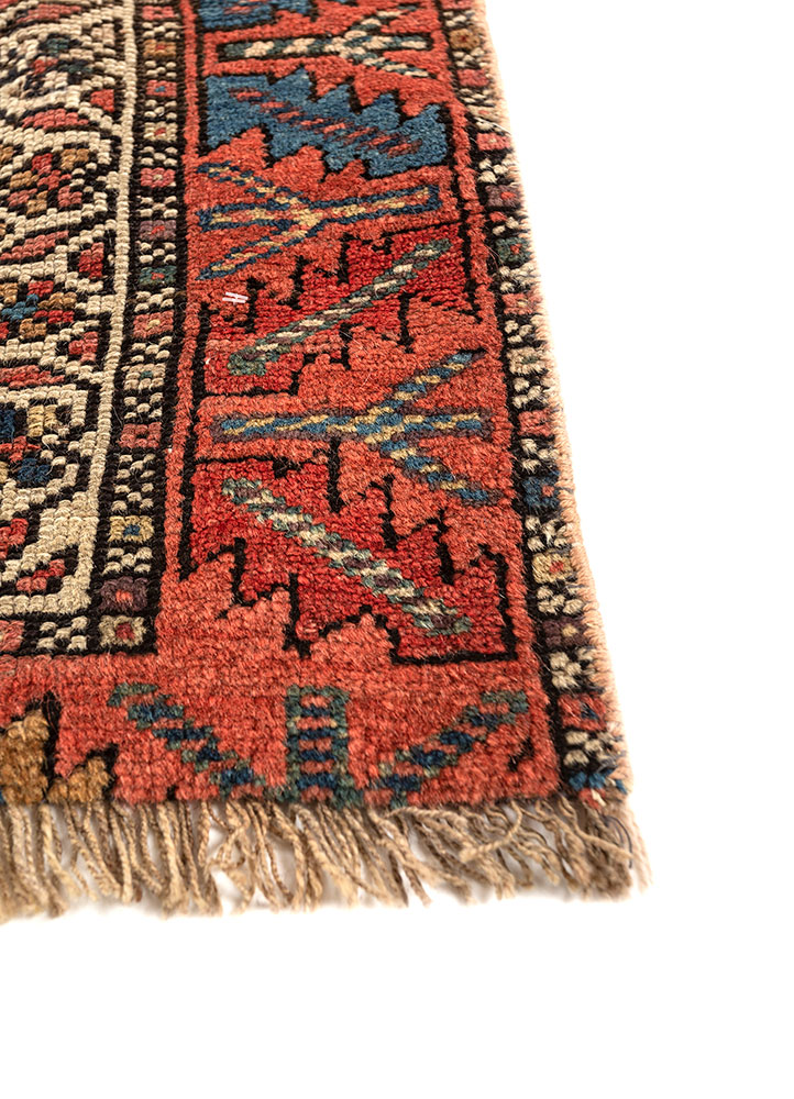 kiaan beige and brown wool hand knotted Rug - Corner