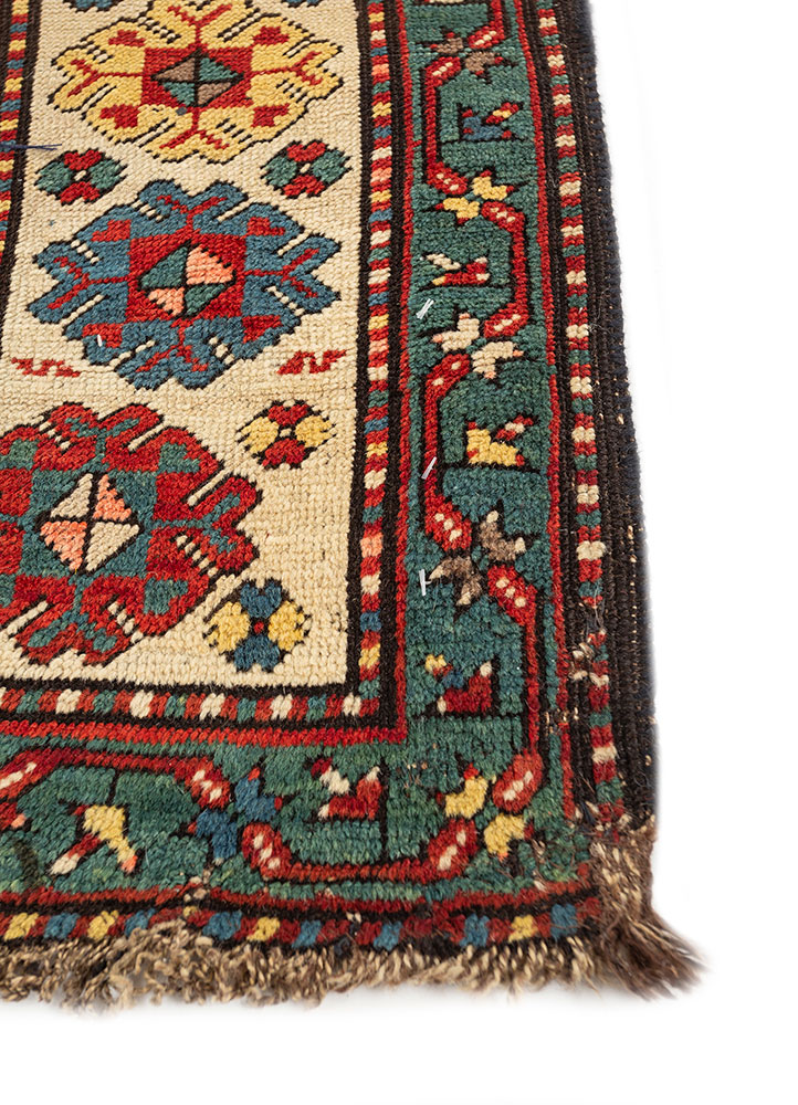 kiaan red and orange wool hand knotted Rug - Corner