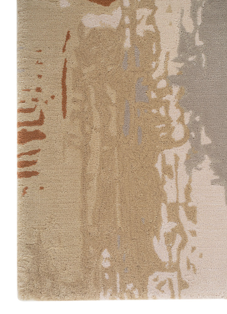 genesis ivory viscose hand tufted Rug - Corner