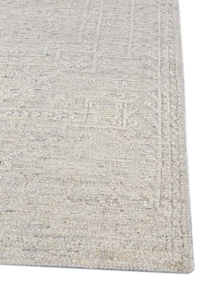 manifest grey and black wool hand knotted Rug - Corner