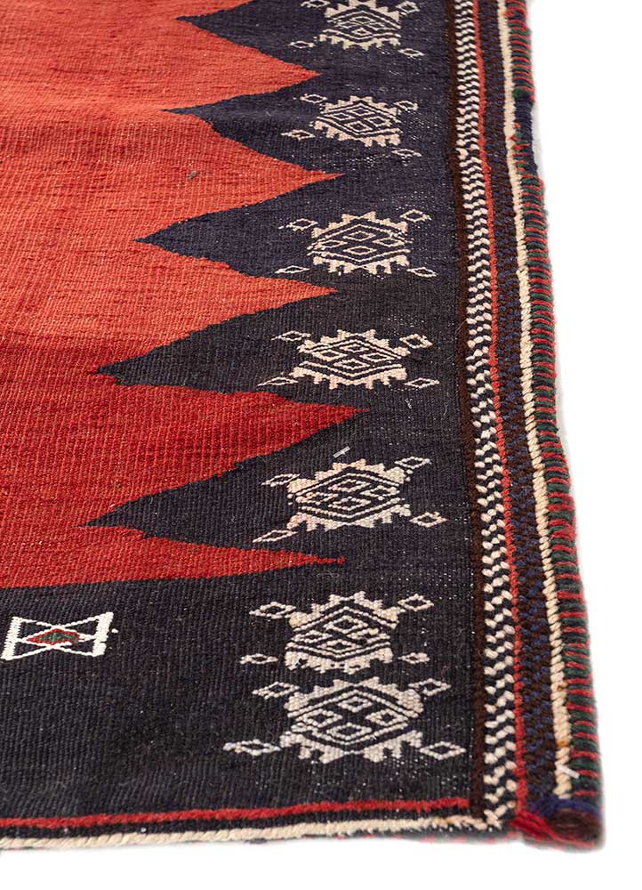 nuray pink and purple wool hand knotted Rug - Corner