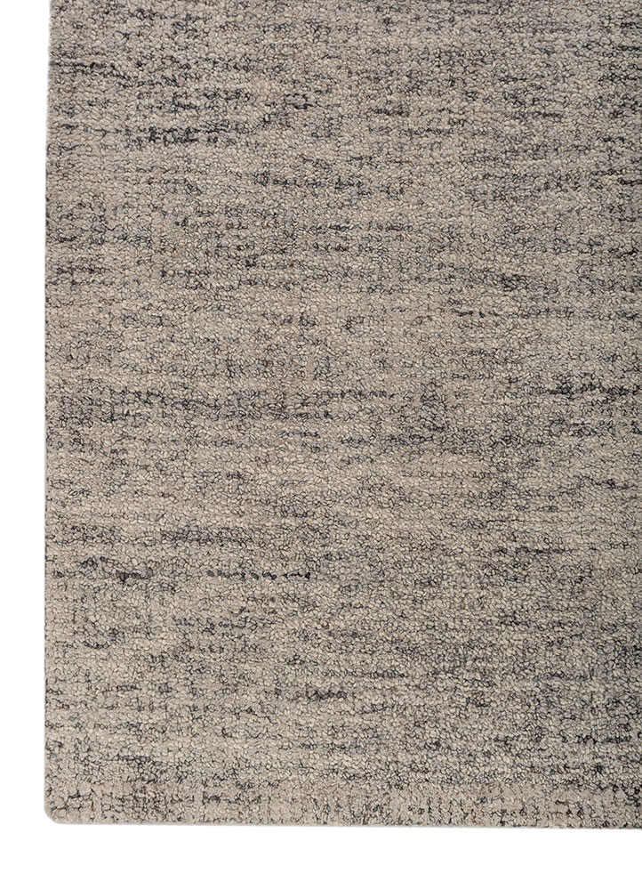 pathways grey and black wool and viscose hand tufted Rug - Corner