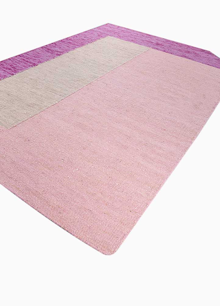 daaira red and orange wool flat weaves Rug - FloorShot