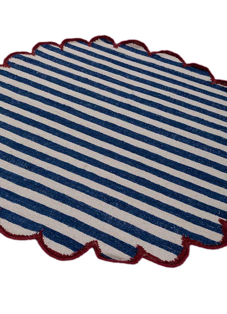 alhambra ivory wool flat weaves Rug - FloorShot