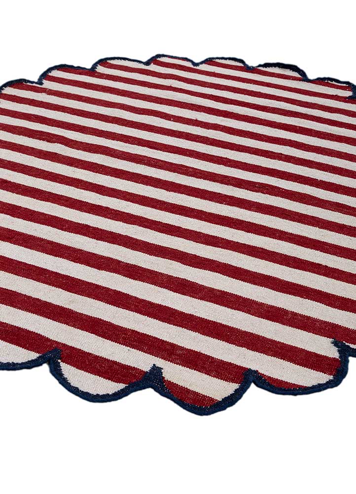 alhambra ivory wool flat weaves Rug - FloorShot