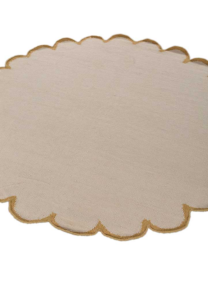 alhambra ivory wool flat weaves Rug - FloorShot