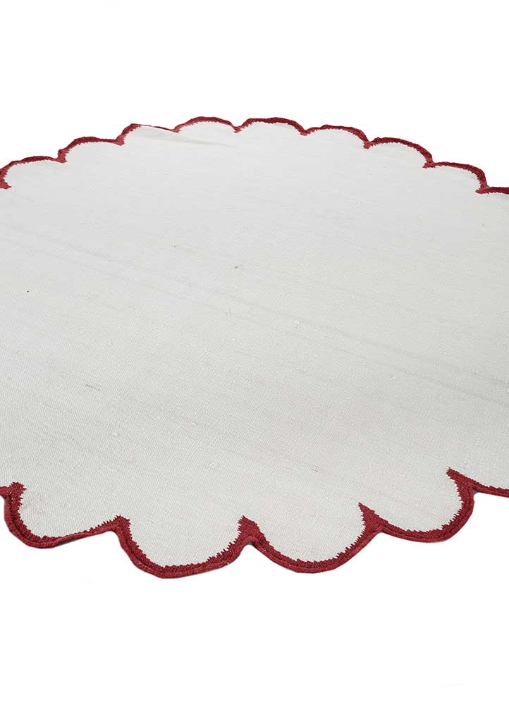 alhambra ivory wool flat weaves Rug - FloorShot