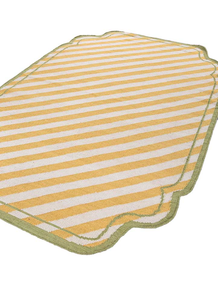 alhambra ivory wool flat weaves Rug - FloorShot