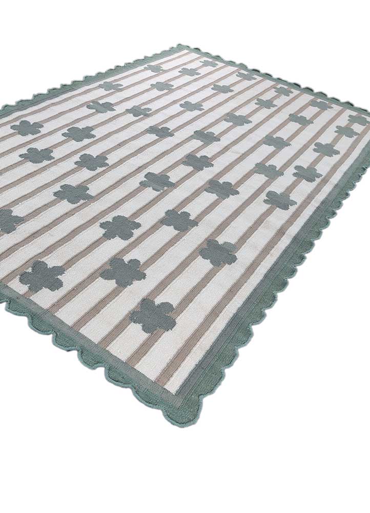 alhambra ivory wool flat weaves Rug - FloorShot