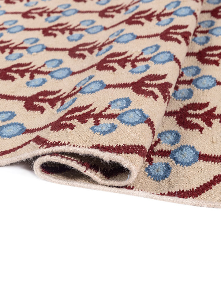 alhambra ivory wool flat weaves Rug - FloorShot