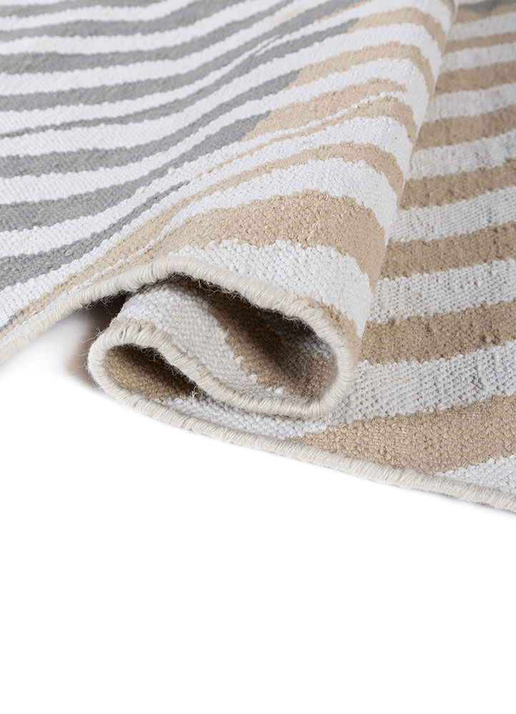 checkers ivory wool flat weaves Rug - FloorShot