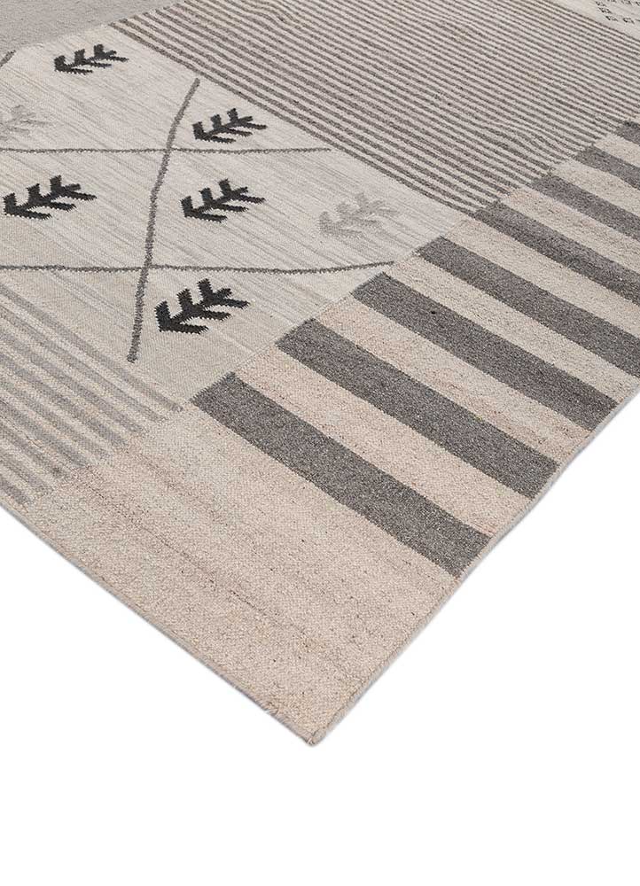 bedouin blue wool and viscose flat weaves Rug - FloorShot