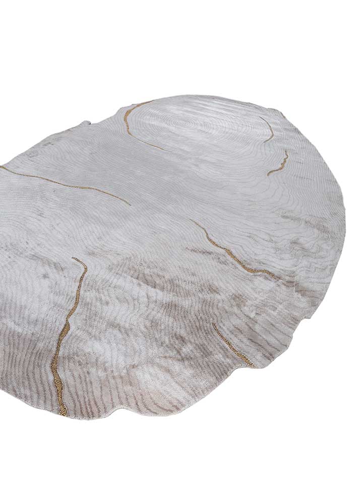 azalea ivory bamboo silk hand knotted Rug - FloorShot