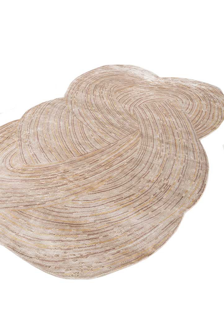 azalea ivory bamboo silk hand knotted Rug - FloorShot