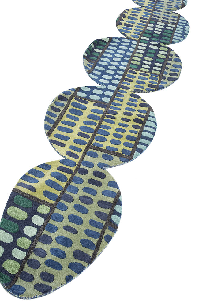 jaanwar blue wool hand knotted Rug - FloorShot