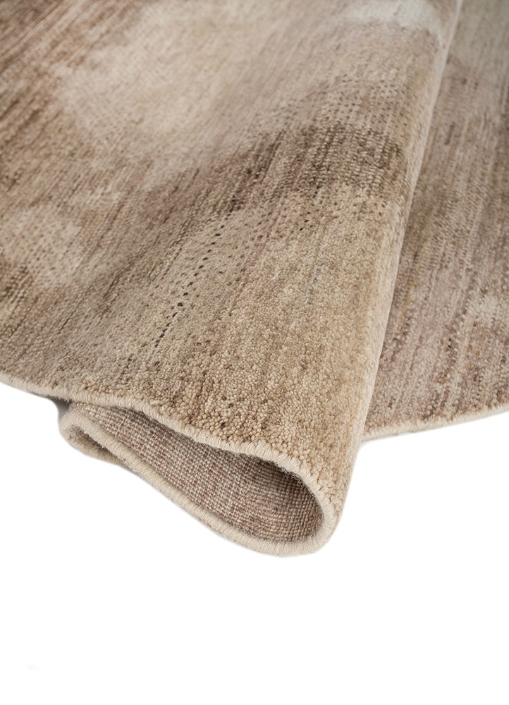 afterglow by kavi ivory wool hand knotted Rug - FloorShot